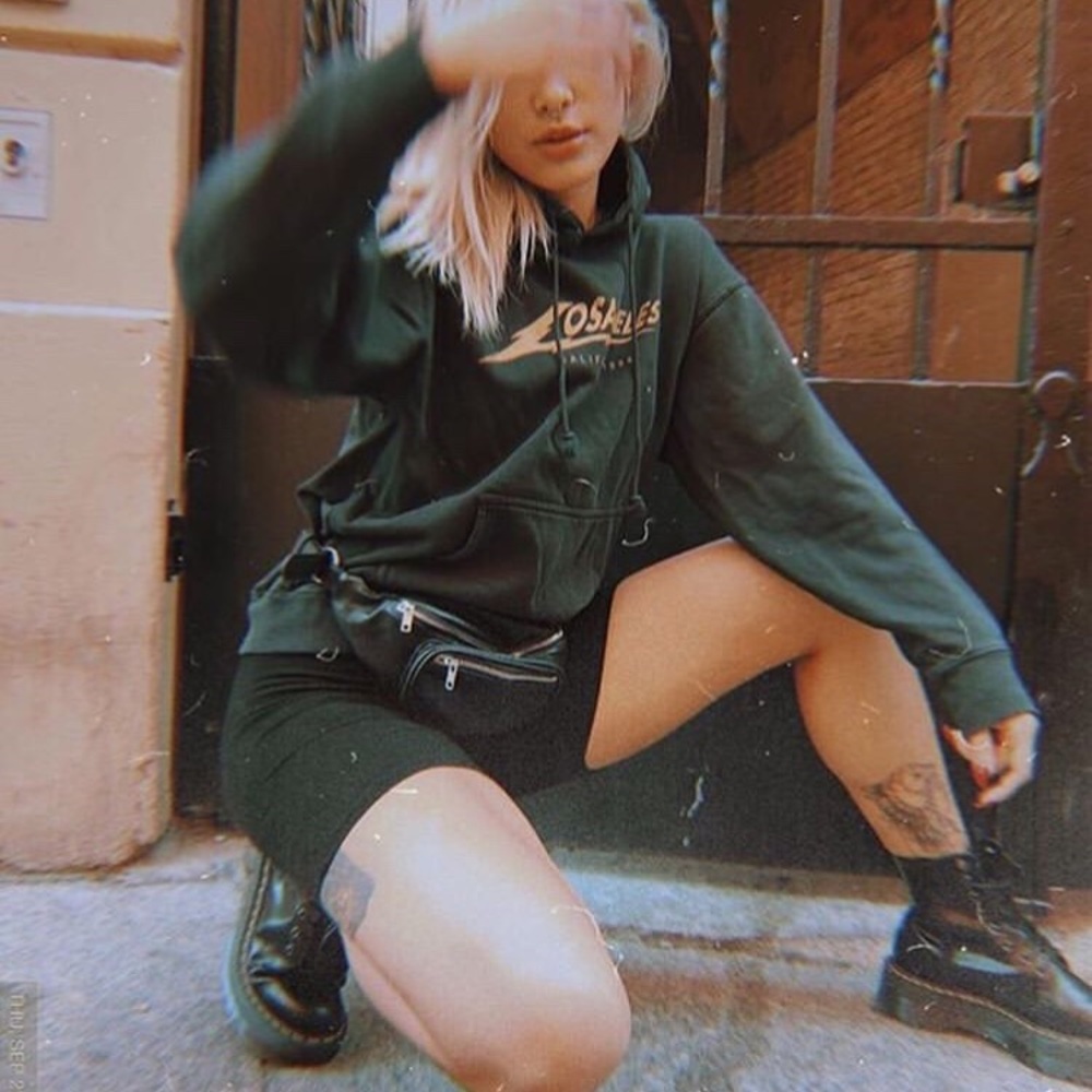 Brandy melville los angeles bolt hoodie sweatshirt
